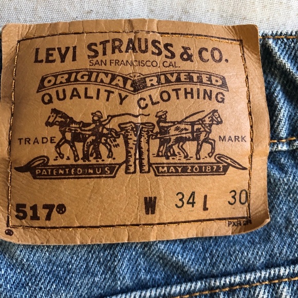 Vintage 517 Levis Orange Tab 34x30 Jeans Made in USA - Picture 4 of 6